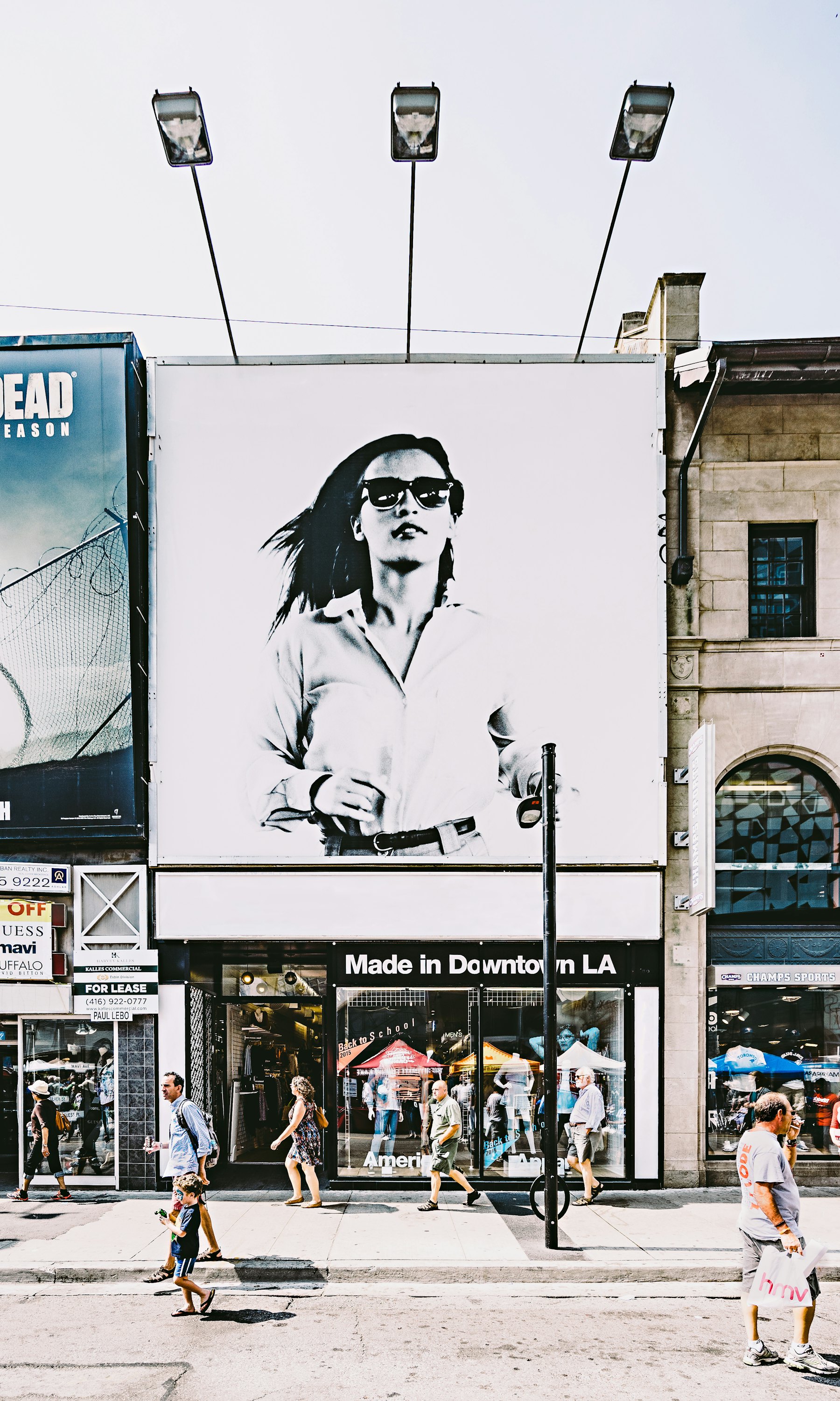 Street-level placement, Sunset Blvd